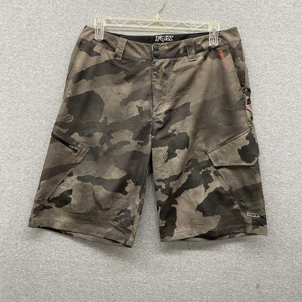 Fox Racing Bike Ranger 12” Cargo Shorts Mens Size 36 Black Camo Cycling